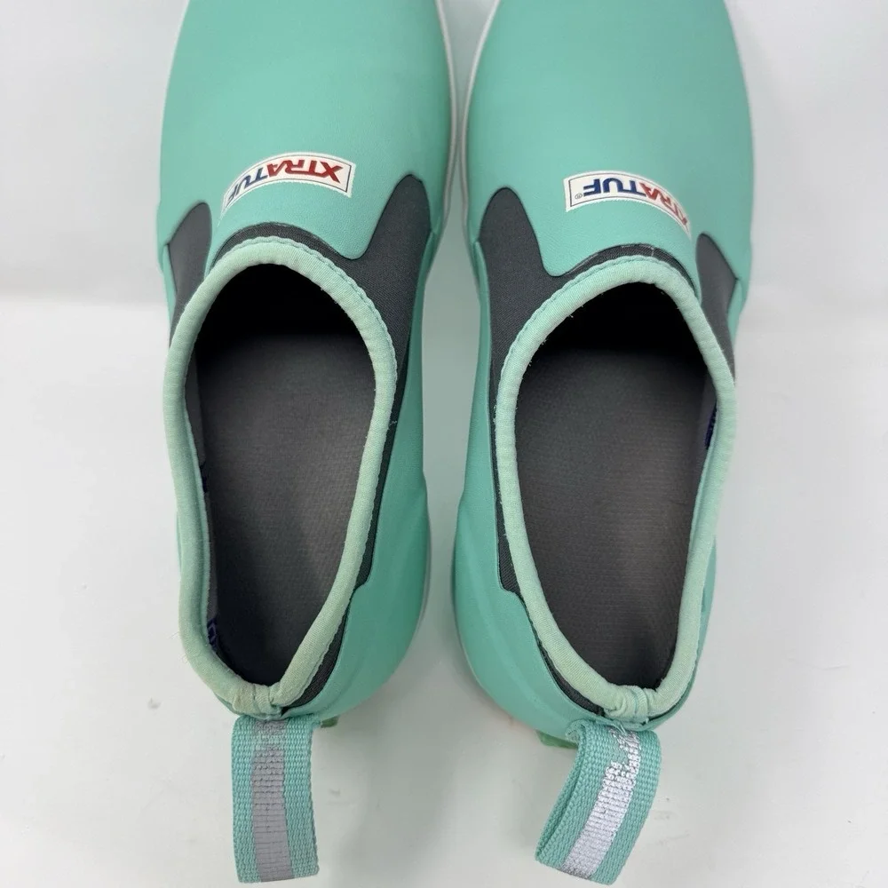 XTRATUF Womens Waterproof Deck Shoes Size 11 Seafoam Rubber Slip On Boat Fishing